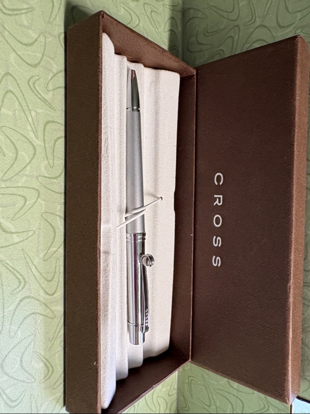 Cross classic century satin matte chrome ballpoint pen AT8002 NIB GIFT